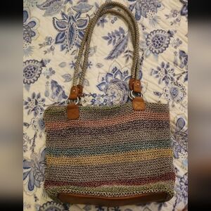 Croft & Barrow Multicolor Woven Tote Bag